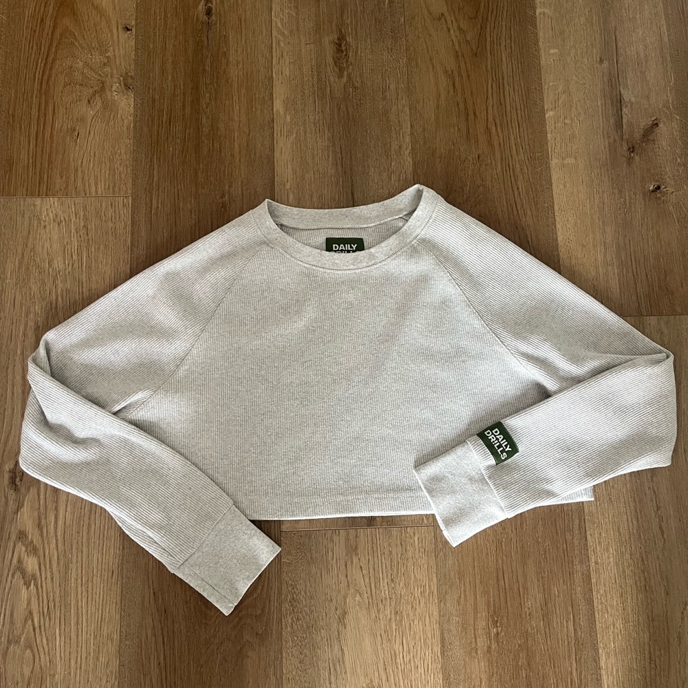 Daily Drills grey cropped thermal